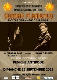 spectacle Sunday Flamenco. Le dimanche 25 septembre 2022 à Paris19. Paris.  17H00